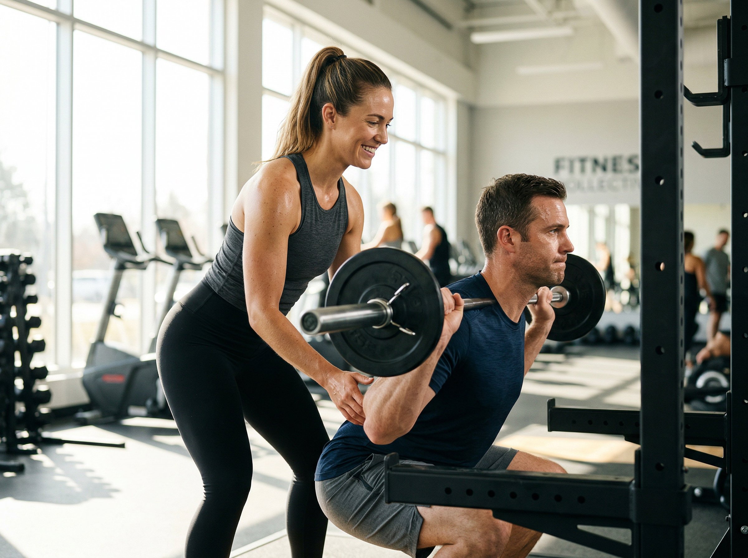 Armstrong coaching a client at the Fitness Image Geelong studio