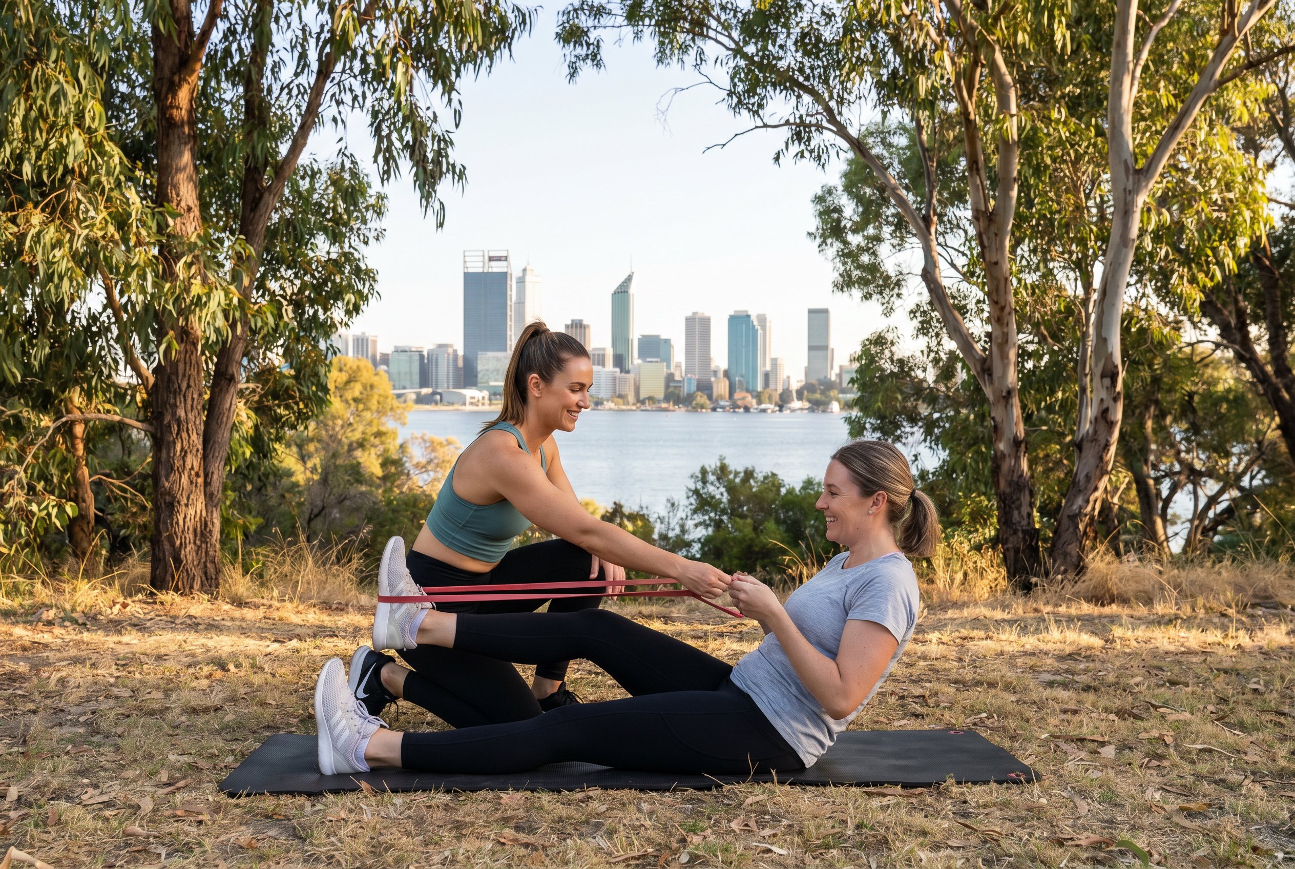 mobile personal trainer perth one-on-one session in progress