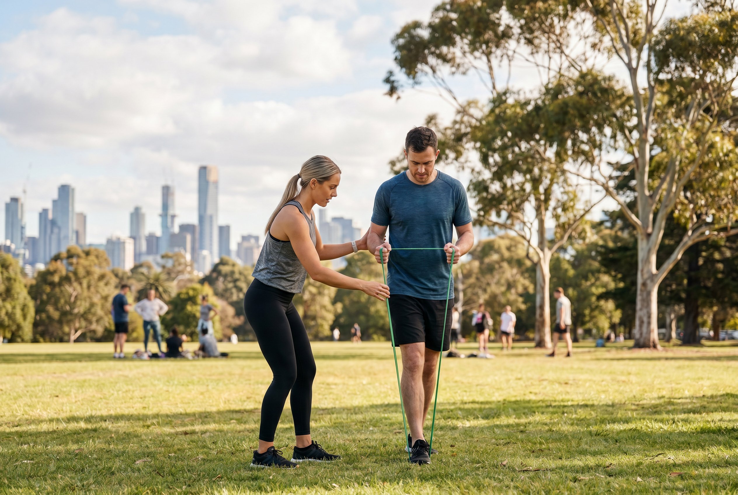 personal trainer melbourne one-on-one session in progress